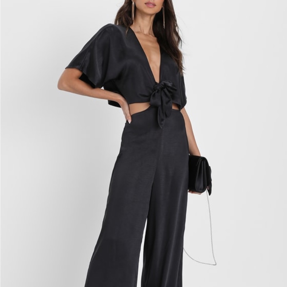 Lulu’s Satin Two Piece Jumpsuit
